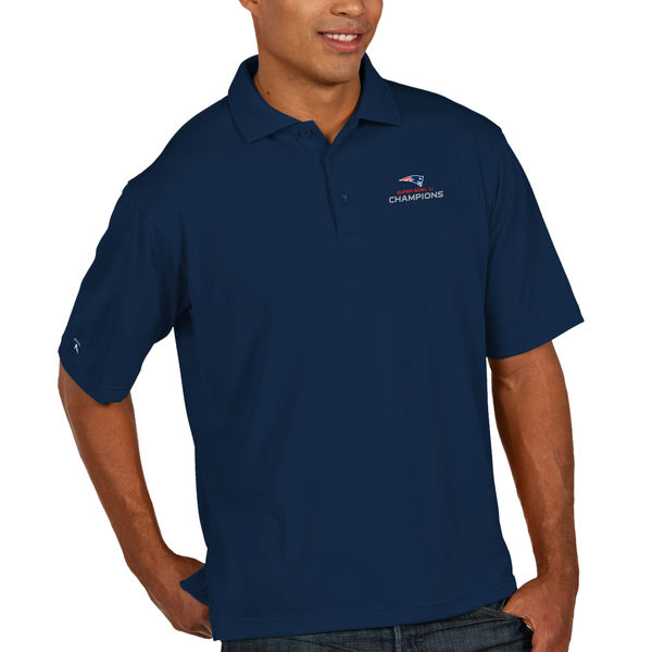 New England Patriots Antigua Super Bowl LI Champions Pique Xtra-Lite Polo - Navy